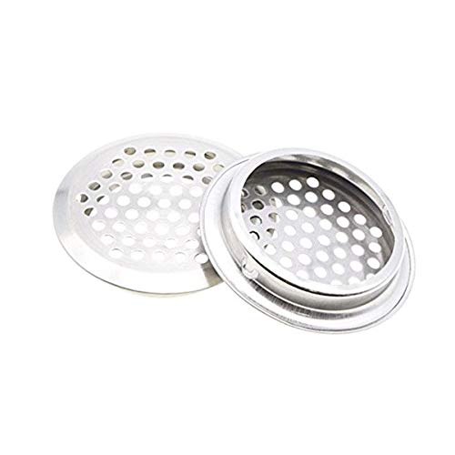 COMOK 50Pcs 53mm/2inch Stainless Steel Air Vents, Circular Vent Stainless Steel Round Vent Mesh Hole Louver for Kitchen, Bathroom, Cabinet, Garderobe, Wardrobe and Shoe Cabinet - Image 2