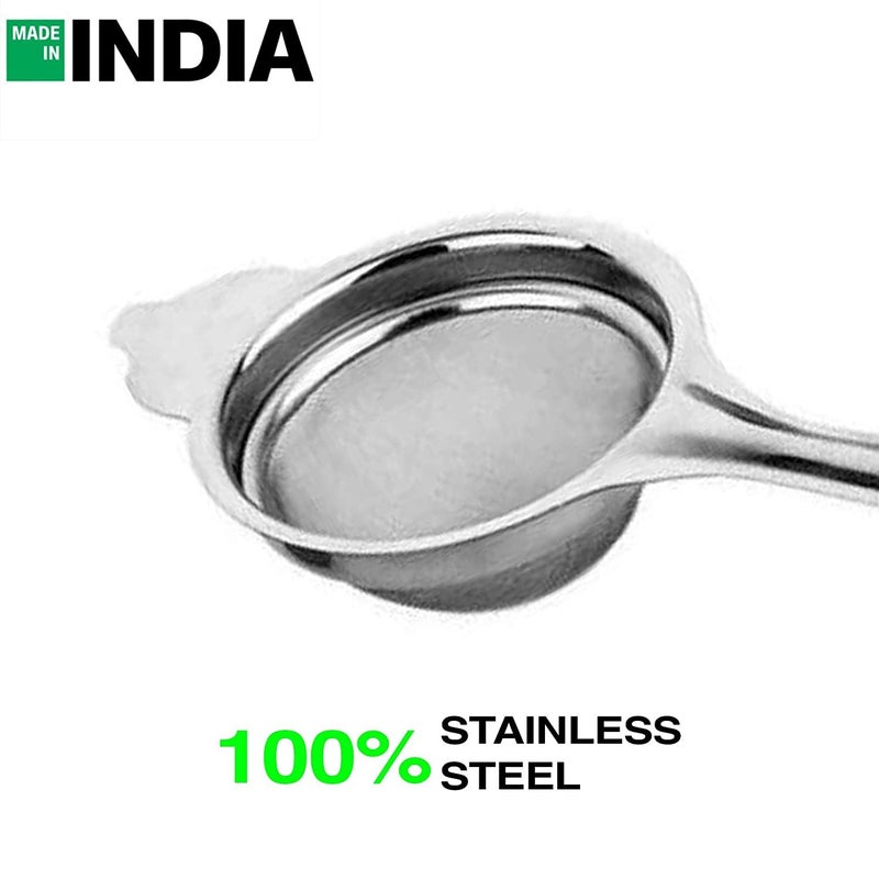 LAZYwindow Nonstick Souce Pan, 1.5L and Tea Strainer (Chai Chalni) Combo Pack. - Image 2