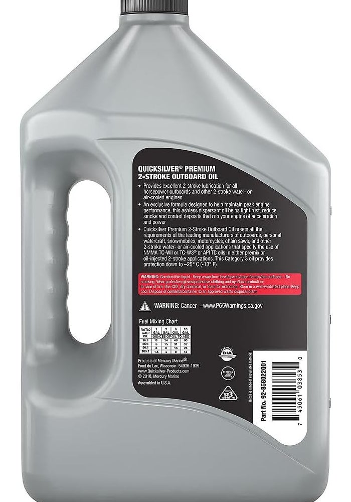 Quicksilver Premium 2-Stroke Engine Oil - 1 Gallon - Image 5