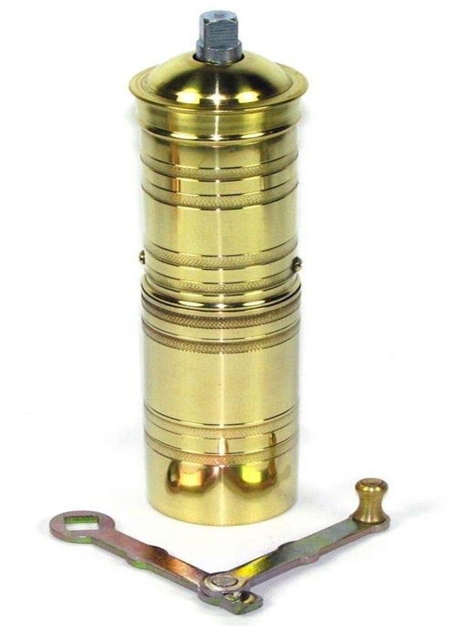DEMMEX Handmade Heavy-Duty Brass Coffee & Spice Grinder - Manual Turkish, Greek, Arabic Coffee Mill, Adjustable Hand Crank Espresso Bean & Pepper Grinder (8.5") - Image 1