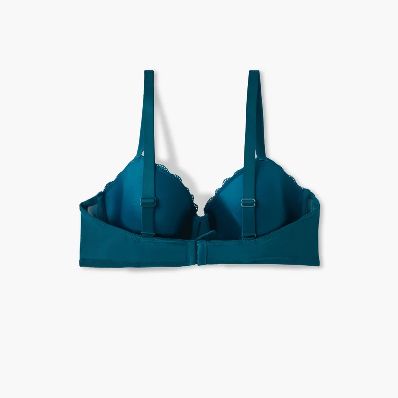 Splash FAV Floral Lace Detail Balconette Bra with Adjustable Straps