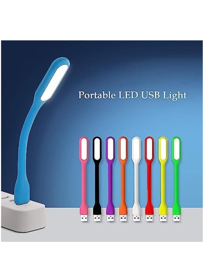 ELTRAZONE - Combo of 5 Flexible Portable Bendable Lamp Mini USB LED Lights USB Light for Power Bank - Image 1