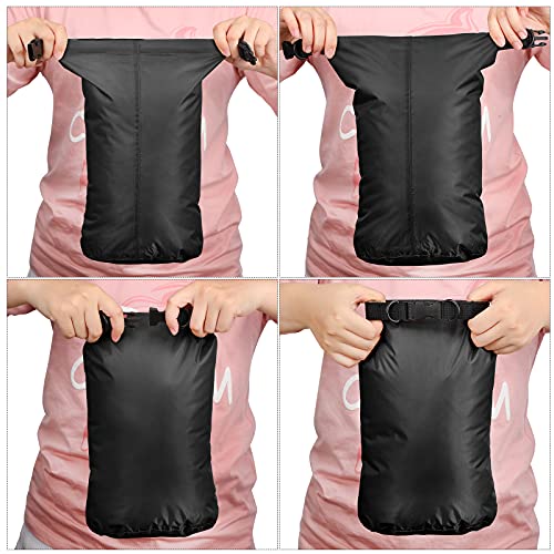 Shappy 6 Pcs Waterproof Dry Bag Set 6 Size Lightweight Sack and Long Adjustable Shoulder Strap 20/15/10/8/5/3l Outdoor Keep Gear Stuff Sack for Kayaking Camping Backpacking Boat Hiking(Black) - Image 5