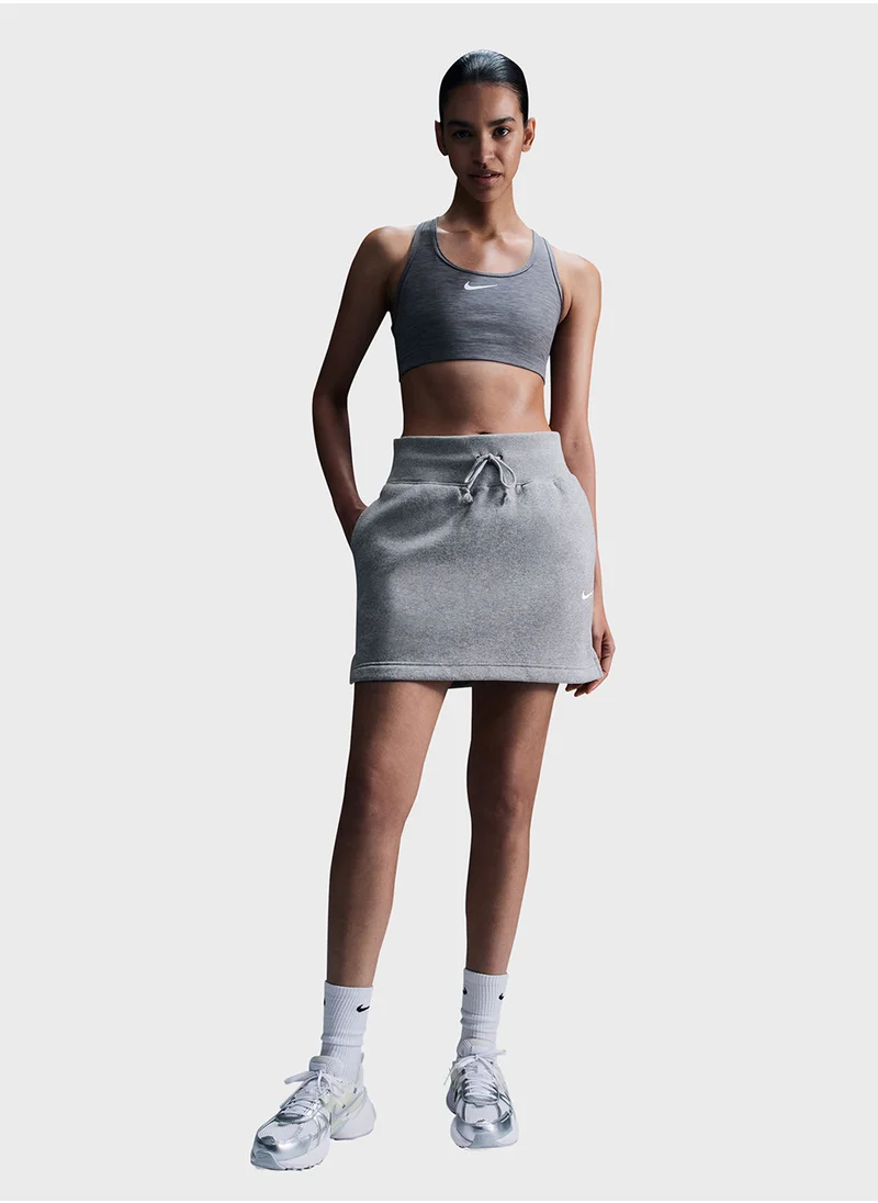 نايكي W NSW  PHNX FLC HR MINI SKIRT