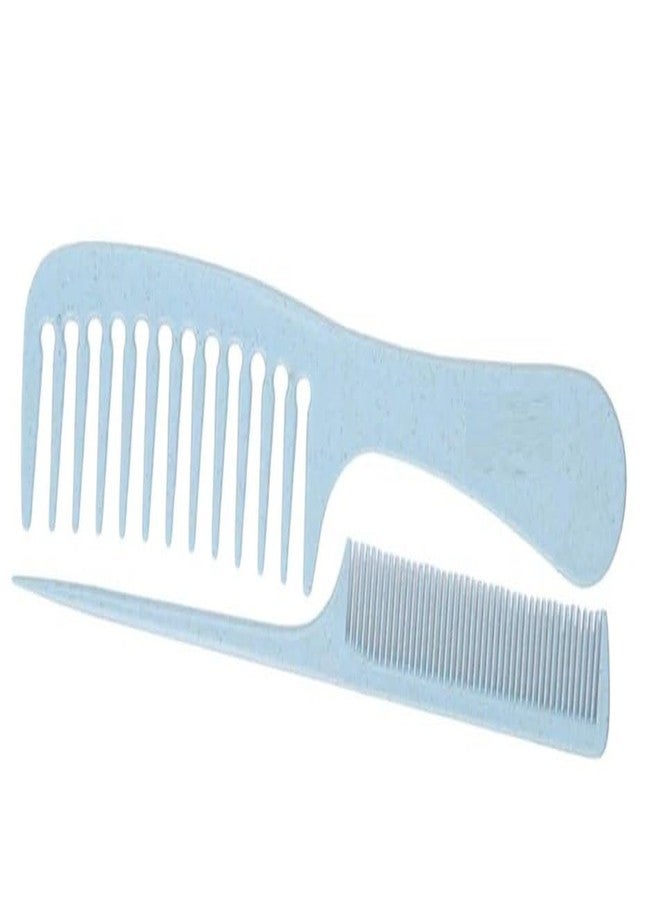 Plenteous مشط تصفيف الشعر من بلينتوس، ذو أسنان عريضة، لفك تشابك الشعر، بمقبض مطبوع (متعدد الألوان) (عبوة من قطعة واحدة) - Image 1