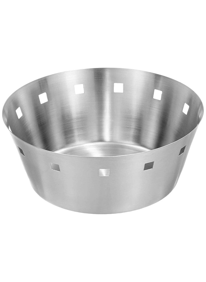 FINALITY finality stainless steel bread basket roti basket dining Square Hole Matte Finish 19CM Pack of 2  - Image 3