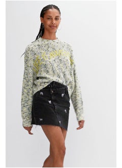 DESIGUAL Chunky knit jumper with embroidery  - Image 5