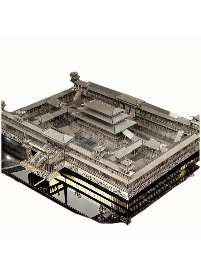 Loquat Metal Weiyang Palace 3D Metal Jigsaw Puzzle DIY Handmade Puzzle Assembled Model Adult Toys Ornaments Gift-Color:Yueyang Tower - Image 5