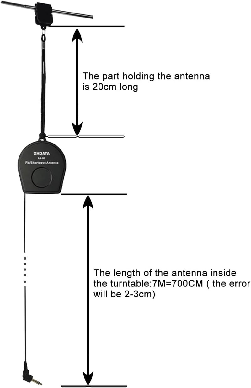 XHDATA AN-80 Shortwave Reel Antenna FM SW External Antenna Whip Antenna to Improve Signal Reception Suitable for FM SW Radio - Image 5