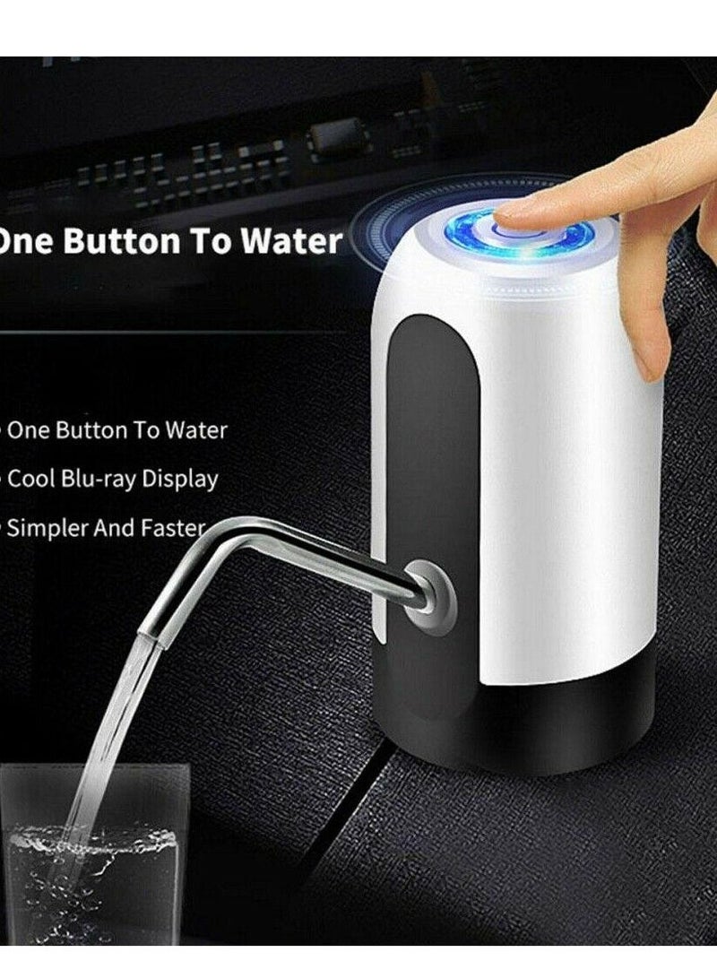 Phone Planet Rechargeable Pump Bottled Automatic Water Dispenser Black White 9.4x9x13.9cm - Image 1