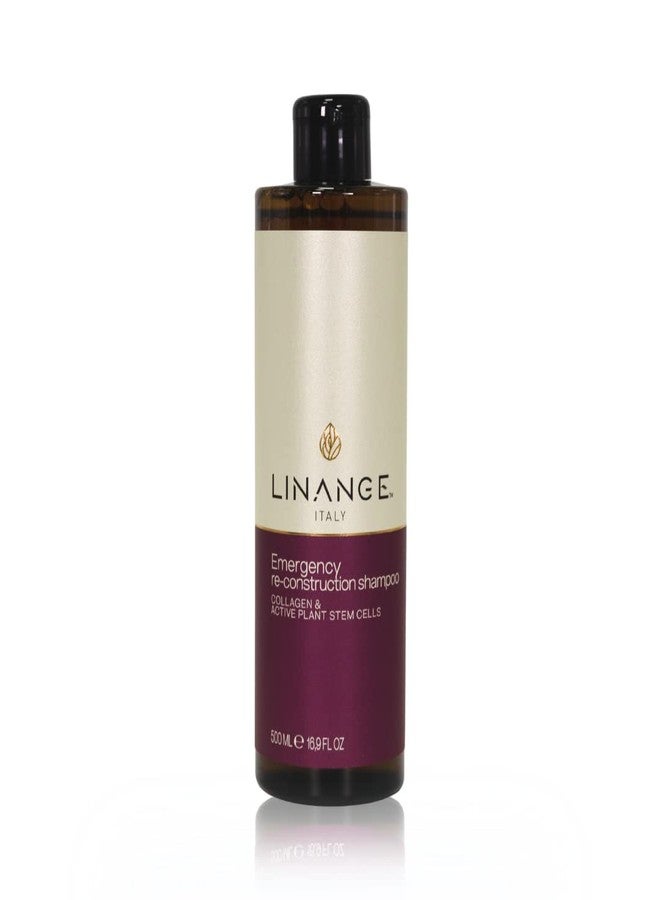 LINANGE Emergency Reconstruction Shampoo for Very Damaged Hair with Collagen, Keratin, and Shea Butter - Nourishing and Restructuring Shampoo, 500ml / 16.9 oz. - Image 1