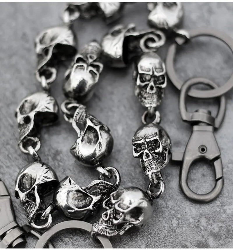 Miglaja Wallet Chain - Wallet Chains for Men Women, Punk Trousers Pants Chain for Biker Heavy Skull Chain Belt Goth Accessories (SKULL) - Image 5
