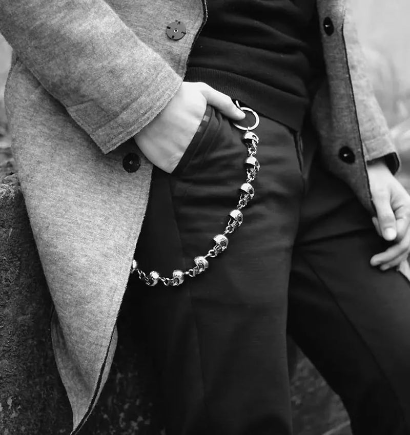 Miglaja Wallet Chain - Wallet Chains for Men Women, Punk Trousers Pants Chain for Biker Heavy Skull Chain Belt Goth Accessories (SKULL) - Image 2
