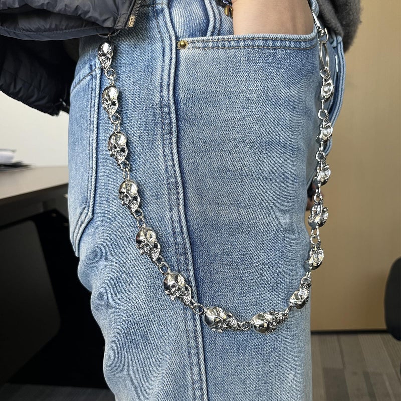 Miglaja Wallet Chain - Wallet Chains for Men Women, Punk Trousers Pants Chain for Biker Heavy Skull Chain Belt Goth Accessories (SKULL) - Image 3