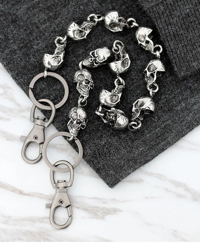 Miglaja Wallet Chain - Wallet Chains for Men Women, Punk Trousers Pants Chain for Biker Heavy Skull Chain Belt Goth Accessories (SKULL) - Image 4