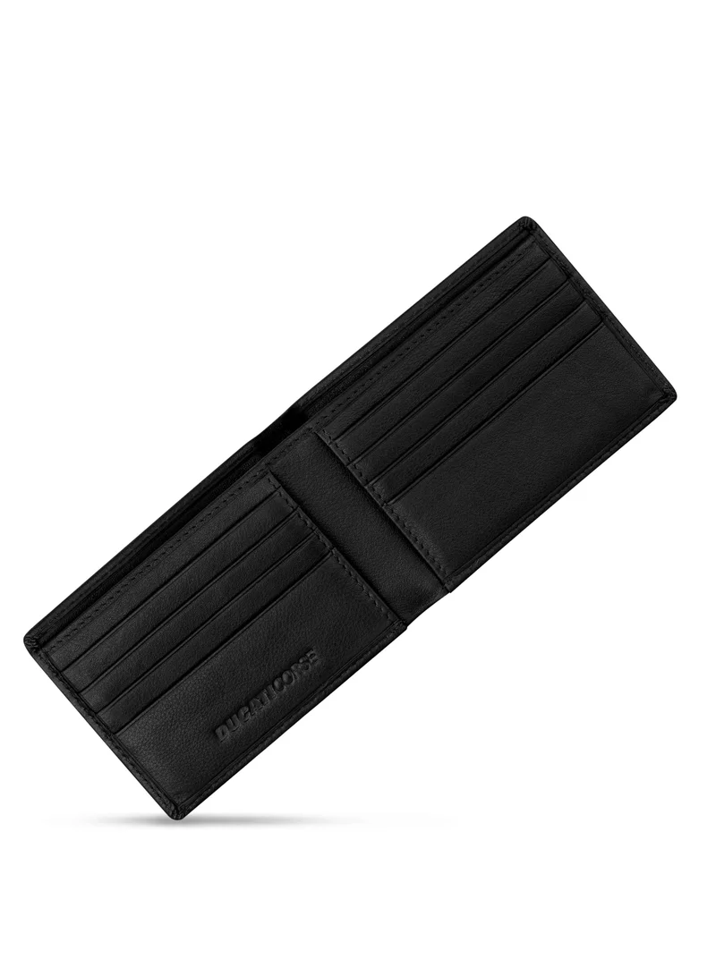 دوكاتي كورس Lucca Black Genuine Leather Wallet For Men