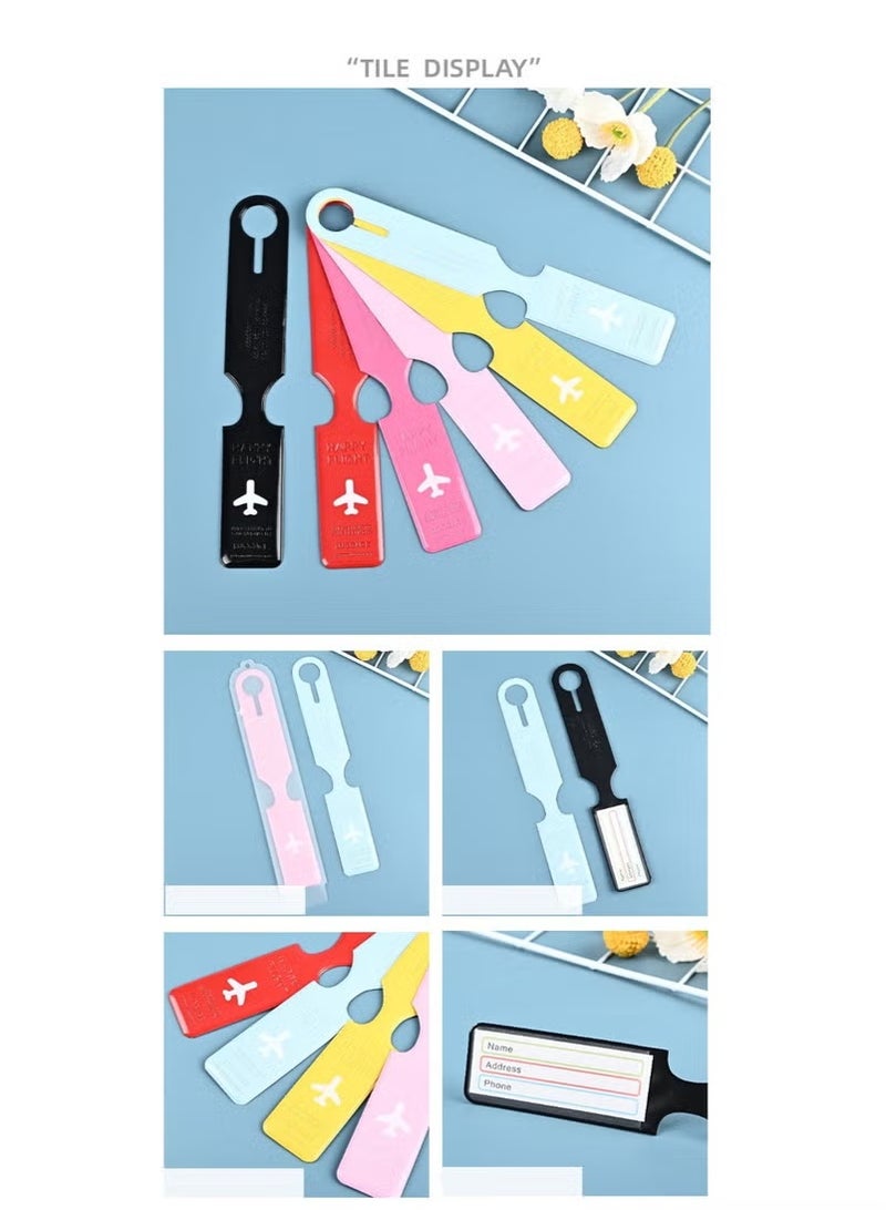 6 Pack Luggage Tags for Suitcases, Travel Tags for Baggage, Bag Handbag Tags with Name ID Card Easily Identify Your Suitcase - Image 4
