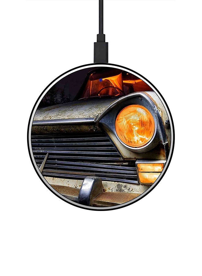 NIBEMINENT Car Printed Ultra Slim Fast Wireless Charger With USB Cable Multicolour - Image 1