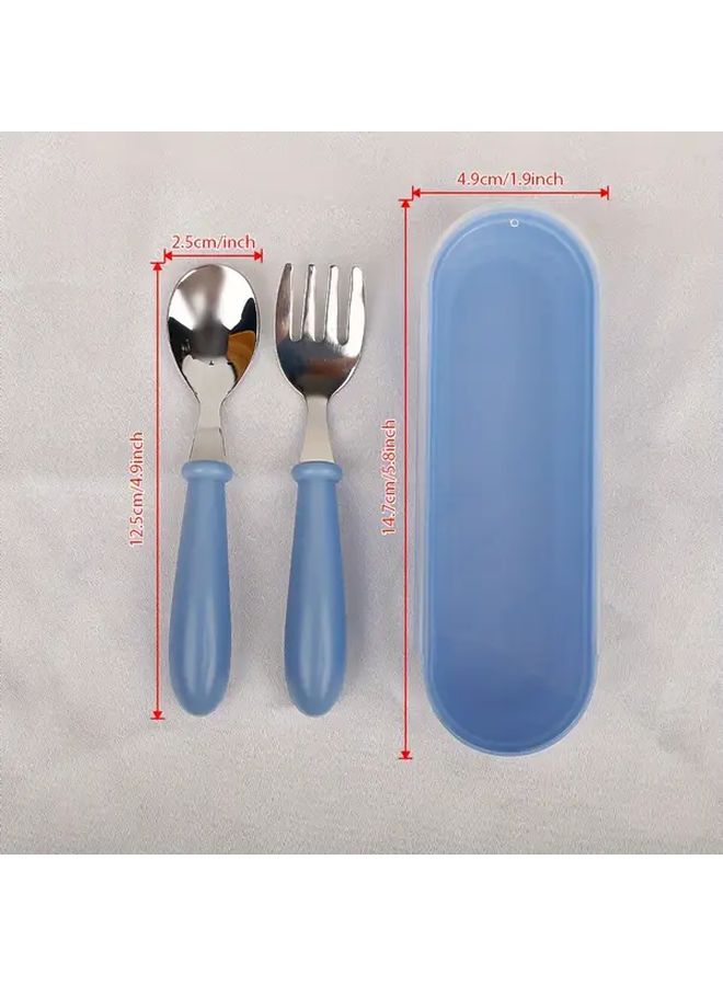 Green Stainless Steel Cutlery Set With Engraved Names Spoons Forks Gift Box - Image 4