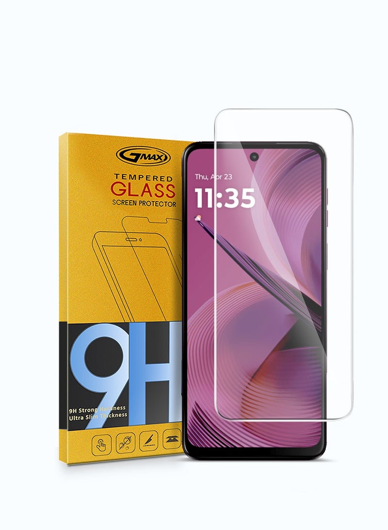 GMAX Motorola Moto G55 5G 2024 Premium Series Curved Edges 9H 2.5D Tempered Glass Screen Protector - Clear - Image 1