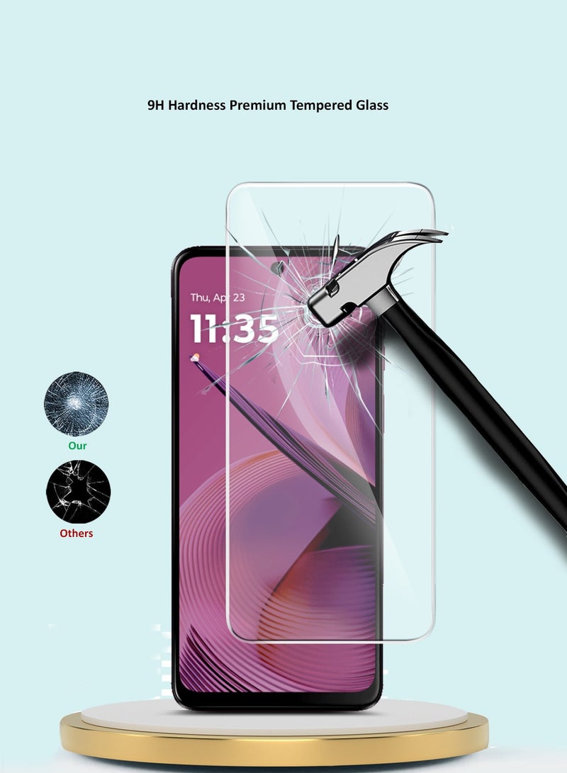 GMAX Motorola Moto G55 5G 2024 Premium Series Curved Edges 9H 2.5D Tempered Glass Screen Protector - Clear - Image 4