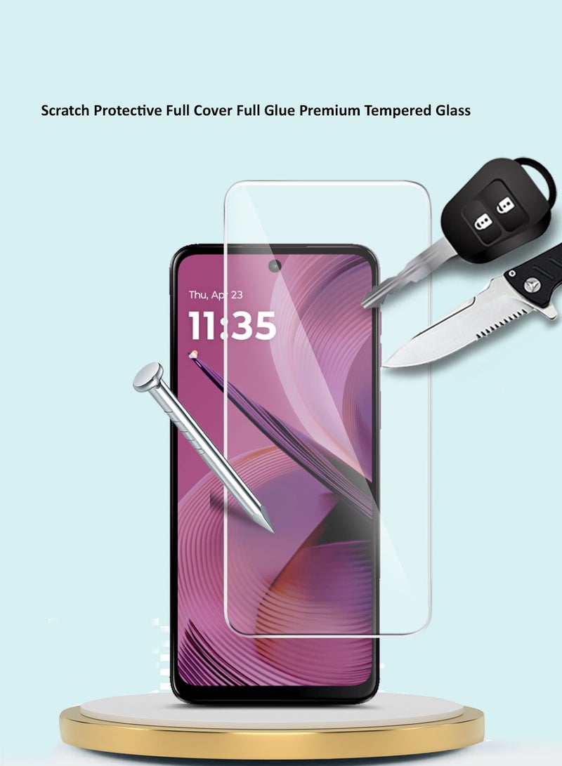GMAX Motorola Moto G55 5G 2024 Premium Series Curved Edges 9H 2.5D Tempered Glass Screen Protector - Clear - Image 3