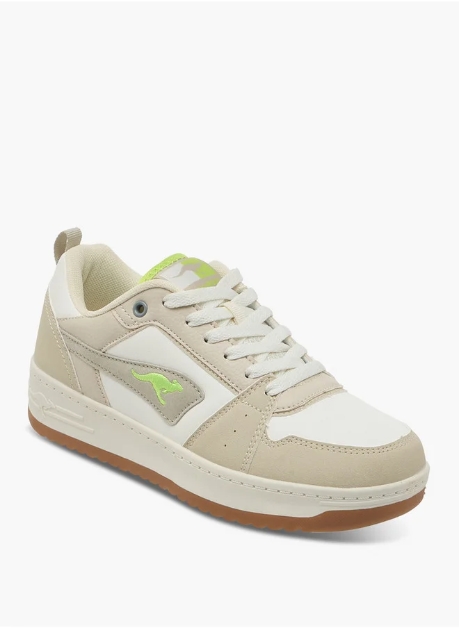 كانغاروس Women's Panelled Sneakers with Lace-Up Closure