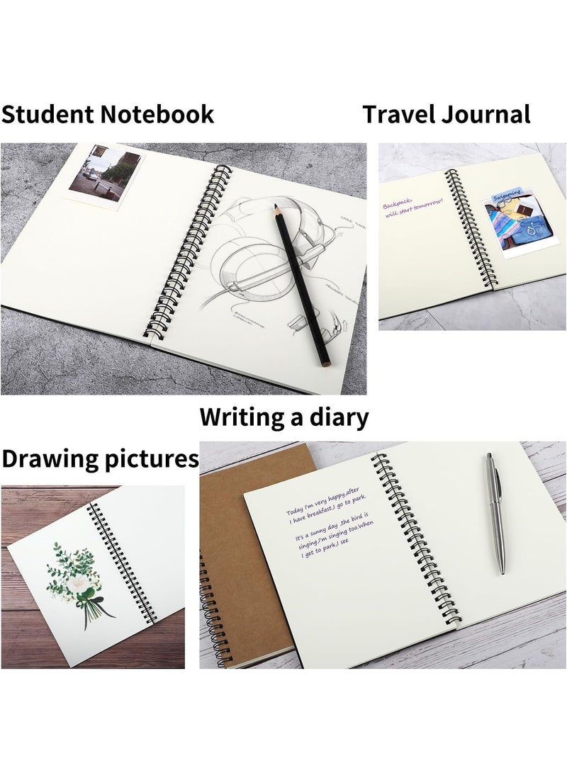 NIIMBOT 1 Piece Blank Spiral Notebook, Blank Notebook, Soft Cover, A5 Sketch book, 100 Pages / 50 Sheets, 21.2*14.2cm - Image 3