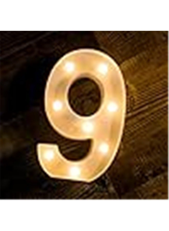 LED Marquee Sign Light Up Letters, Alphabet Light Up Letters Sign, Battery Powered LED Letter Lights for Night Light, Wedding, Party (Number 9) - Image 3