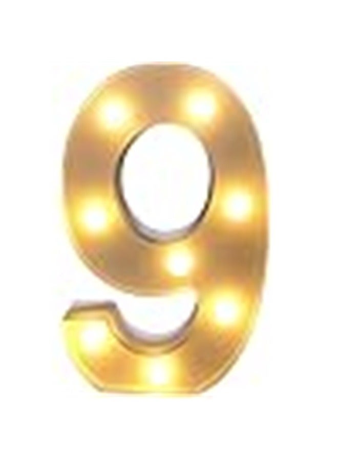 LED Marquee Sign Light Up Letters, Alphabet Light Up Letters Sign, Battery Powered LED Letter Lights for Night Light, Wedding, Party (Number 9) - Image 5