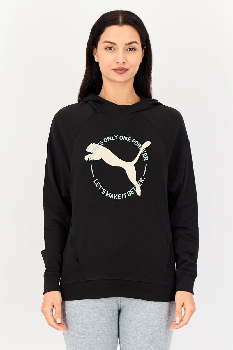 PUMA Women Sportswear Fit Long Sleeve Outdoor Hoodie, Black - Image 1