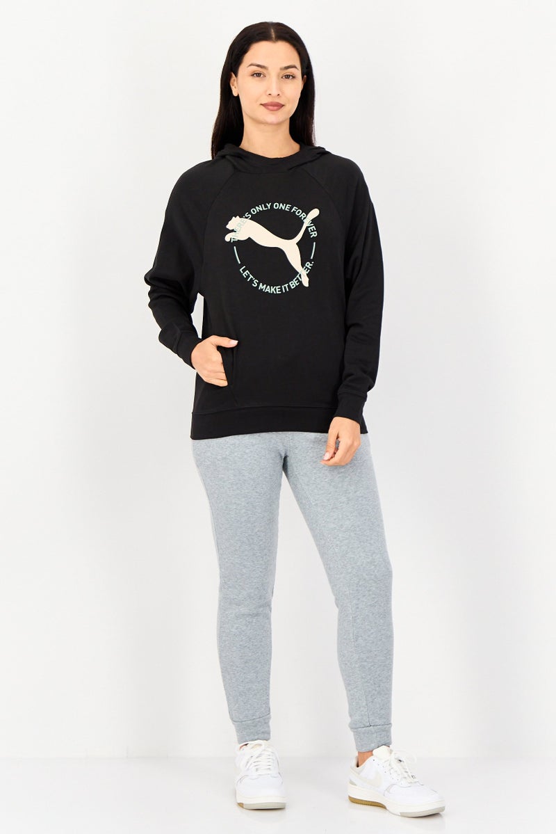 PUMA Women Sportswear Fit Long Sleeve Outdoor Hoodie, Black - Image 4