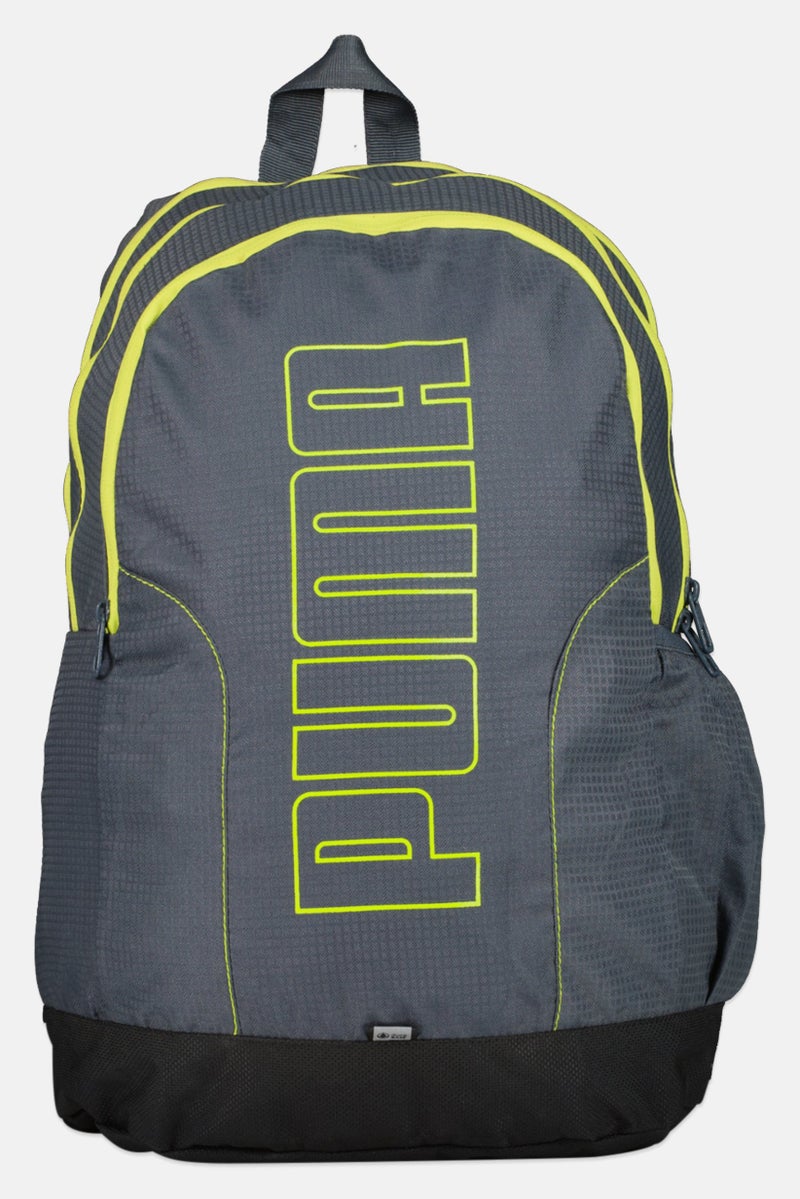 PUMA Men Brand Logo Backpack, Dark Grey - Image 1