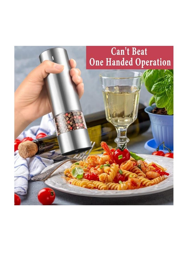 كيتكودي مجموعة مطاحن الملح والفلفل الكهربائية – قابلة لإعادة الشحن عبر USB، تصميم عصري متين، مطحنة أوتوماتيكية للفلفل الأسود وملح البحر - Image 3