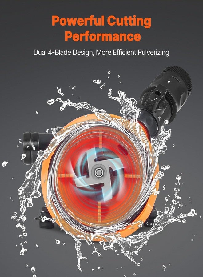 فيفور مضخة VEVOR لتكسير المركبات الترفيهية، 12 فولت، 12 جالونًا في الدقيقة، مضخة نفايات محمولة للمركبات الترفيهية، مضخات صرف صحي سريعة الفك مع خرطوم حديقة ومشابك، سلك طاقة بطول 7 أقدام، رفع 10 أقدام، وظيفة سحق يدوي تلقائي، للقوارب والمخيمات البحرية - Image 4