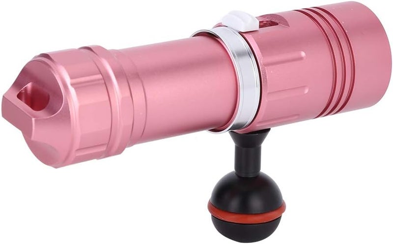 Hyuduo L2 LED Flashlight Ultra Bright 10000 Lumen Torch with Stepless Dimming Aluminum Alloy Body for Camping Hiking Outdoor Pink - Image 4
