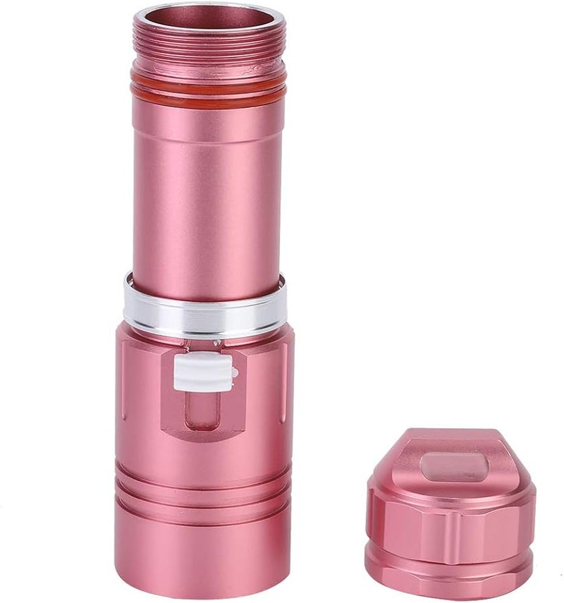 Hyuduo L2 LED Flashlight Ultra Bright 10000 Lumen Torch with Stepless Dimming Aluminum Alloy Body for Camping Hiking Outdoor Pink - Image 2