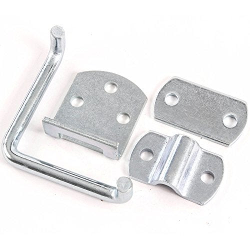 Red Hound Auto Stake Rack Gate Corner Latch Single Security Straight Mount Bent Bracket Utility Body Flatbed Trailer Wood Side - Image 1