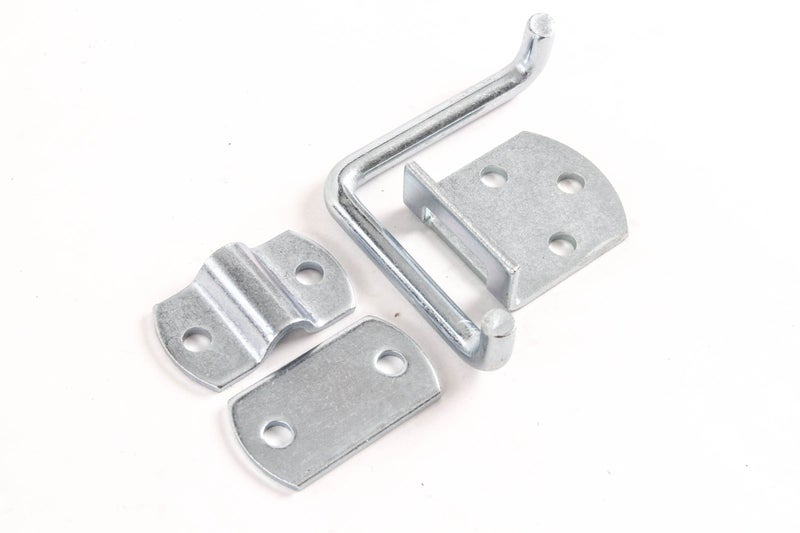 Red Hound Auto Stake Rack Gate Corner Latch Single Security Straight Mount Bent Bracket Utility Body Flatbed Trailer Wood Side - Image 3