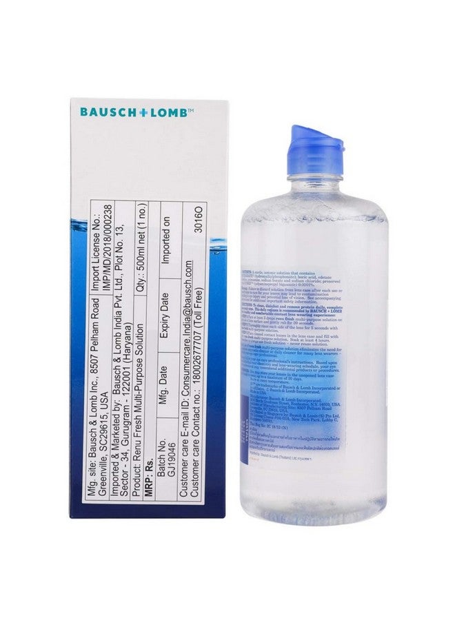 Renu Bausch + Lomb Fresh Multi-Purpose 500Ml Contact Lens Solution (Pack Of 1) - Image 2