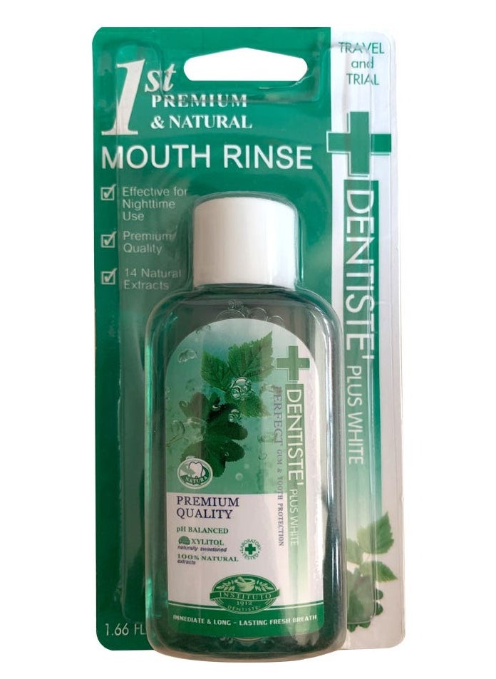DENTISTE - Plus White  Premium and Natural Mouth Rinse 14 Natural Extract 50ml - Image 1