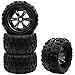 GLOBACT 18 110 17mm Hex RC Wheels and Tires RC Monster Truck Buggy PreGlued RC Tires and Rims with Foam Inserts for 110 TRX ERevo TMaxx Summit Arrma KRATON Outcast RC Monster Truck 4Pcs - Image 4
