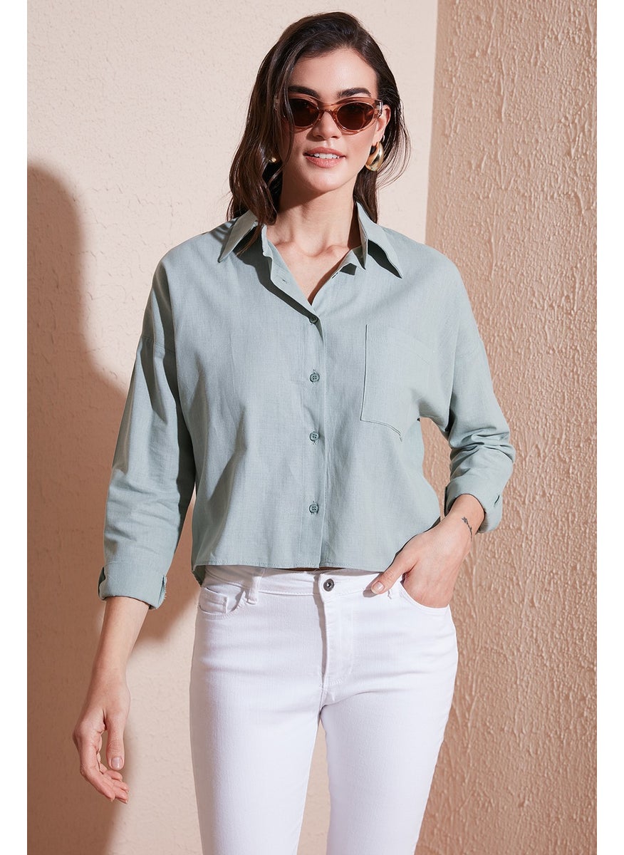 Cotton and Linen Blend Regular Fit Short Front Long Back Shirt Women's Shirt 6772867 - pzsku/Z89F24AE6B7148D0CF22AZ/45/_/1741264877/ba917311-6d69-4ecf-8d0e-43ab21543494