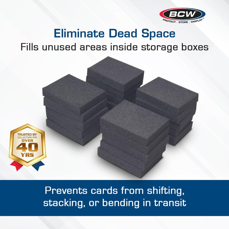 BCW Monster Pads - 20 Pack | Acid-Free Foam Inserts for Card Storage Boxes - Image 2