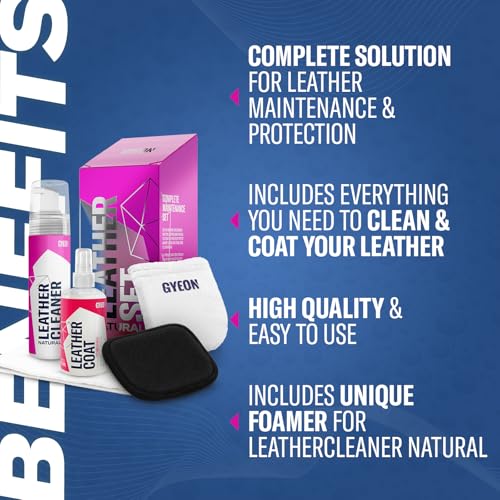 Gyeon Q²M LeatherSet Natural - All in One Car Leather Cleaner and Coating Kit - Clean and Protect Your Cars Leather Interior and Seats - Automotive Leather Protection - Image 2