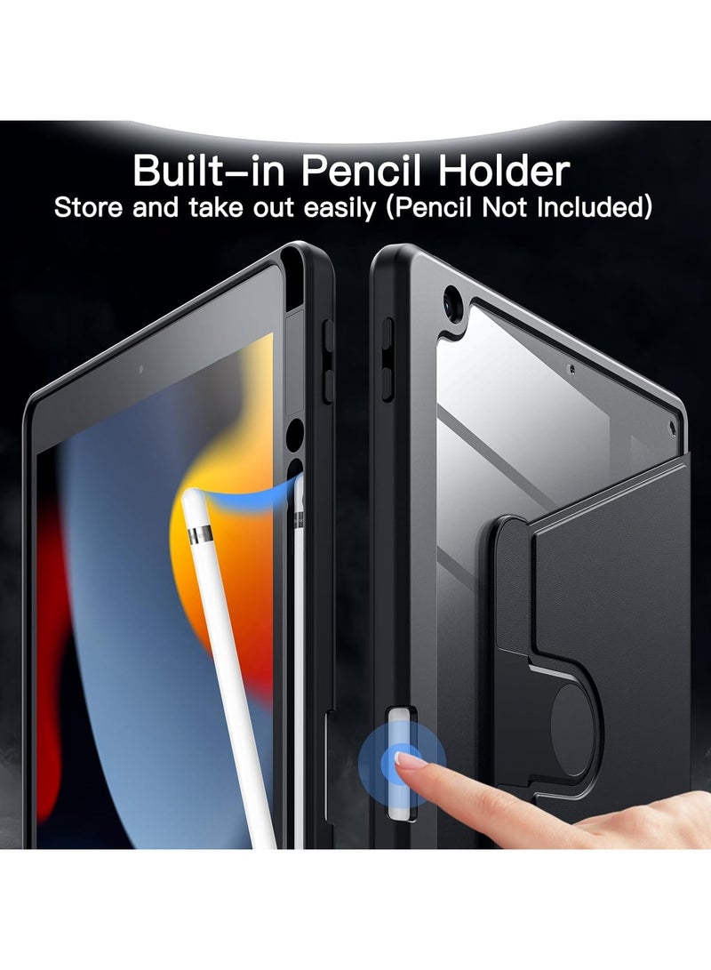 DUSALA Rotating Case for iPad 8th (10.2-Inch, 2020 Model,8th Generation) with Pencil Holder,360 Degree Rotation Protective Stand Slim Cover Clear Back, Auto Wake/Sleep (iPad 10.2) - Image 5