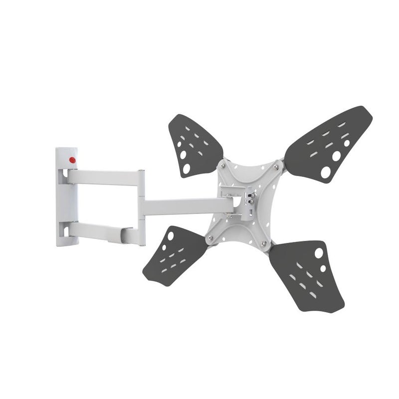 Barkan Long White TV Wall Mount 13 80 inch Full Motion Articulating 4 Movement Flat Curved Screen Bracket Holds up to 110lbs