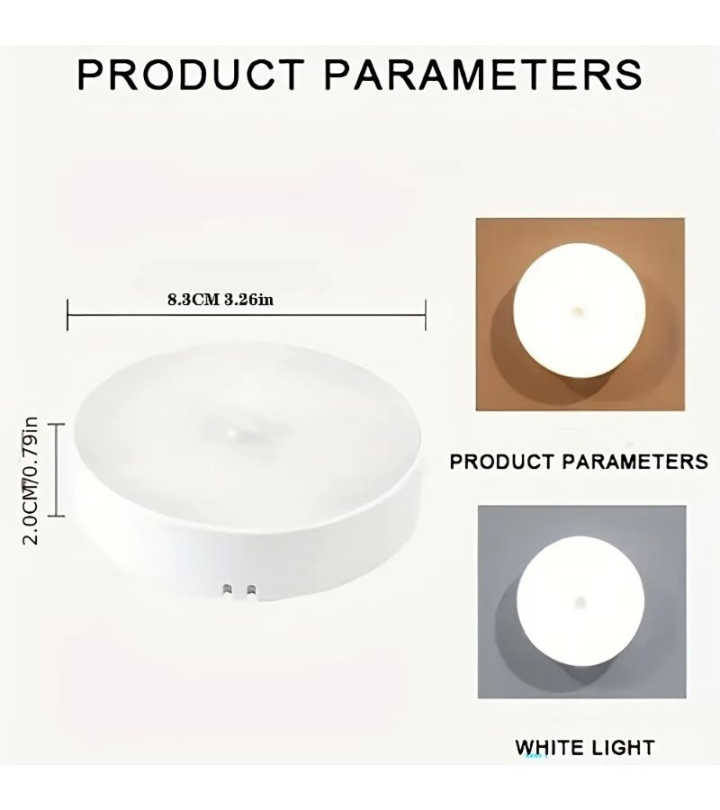 Warm Light LED Motion Sensor Night Light USB Rechargeable Magnetic Wardrobe - Image 3