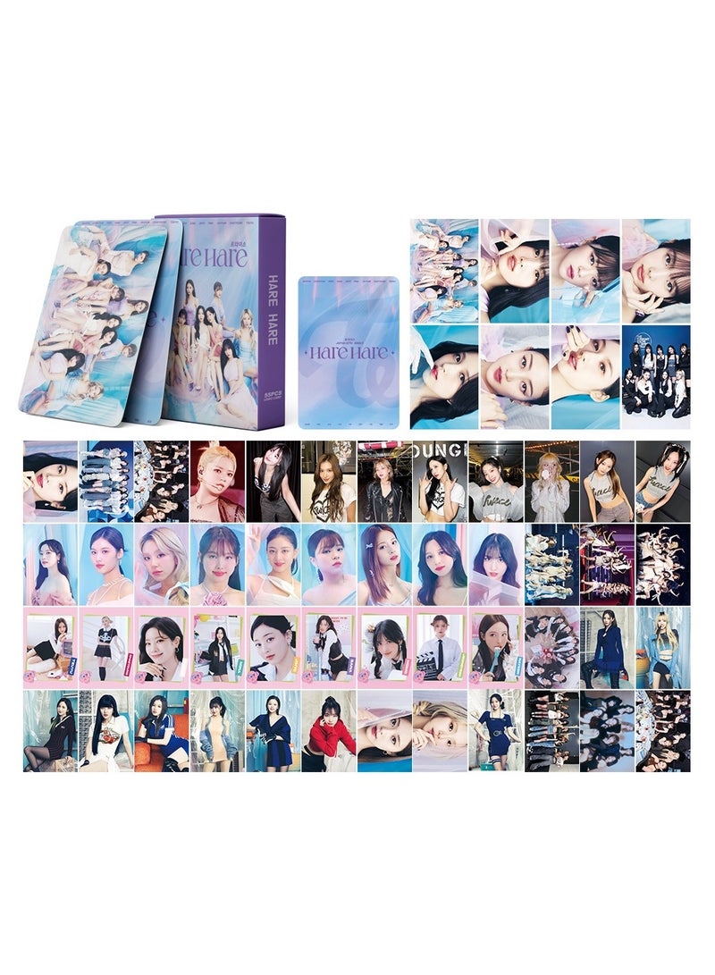 NIBEMINENT 55 Pcs Kpop TWICE HARE HARE Lomo Cards Card For Fans Collection Gifts - Image 1