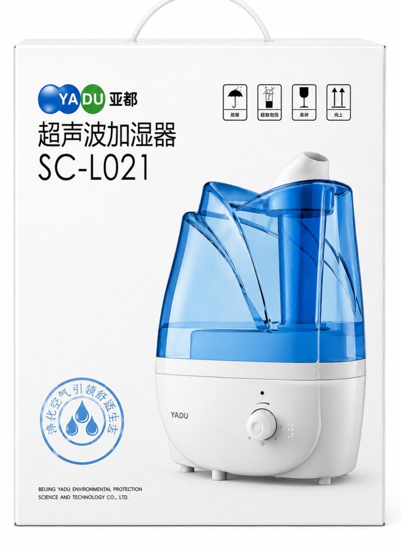 مرطب الهواء YADU SC-L021 بسعة 3.2 لتر بالموجات فوق الصوتية مع رذاذ بارد | تشغيل حتى 30 ساعة | معدل رذاذ 280 مل/ساعة | تشغيل هادئ للغاية | فوهة دوارة بزاوية 360° | إيقاف تلقائي | مرطب هواء للغرف الكبيرة مناسب لغرفة النوم، وغرفة الأطفال، والمنزل، والمكتب - Image 1